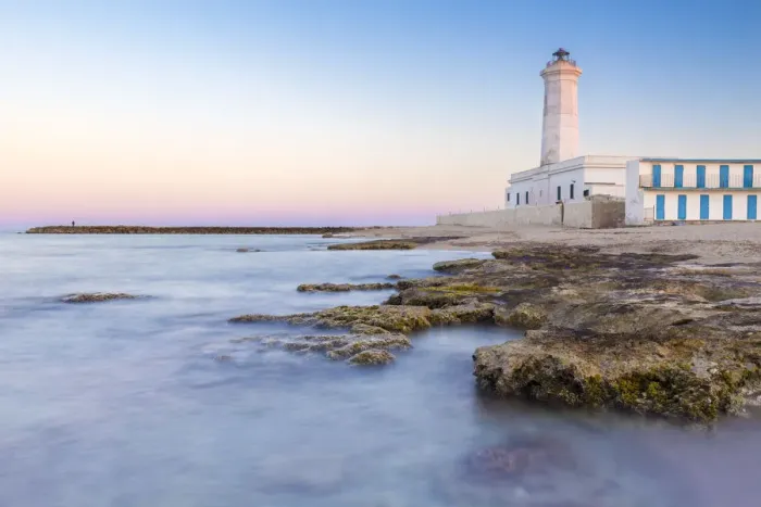 Framed Print : The lighthouse and beach of San Cataldo at sunset. Province of Lecce, Salento, Apulia Framed Print : The lighthouse and beach of San Cataldo at sunset. Province of Lecce, Salento, Apulia
