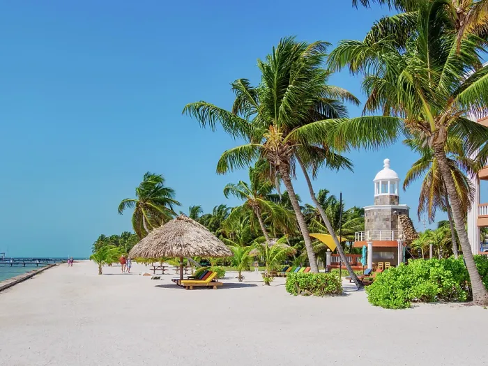 Framed Print : Lighthouse Beach Villas at the waterfront of San Pedro Town, Ambergris Caye, Belize District, Belize Framed Print : Lighthouse Beach Villas at the waterfront of San Pedro Town, Ambergris Caye, Belize District, Belize