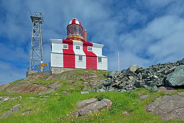Lighthouse on Bonavista Peninsula. Atlantic Ocean. Cape Bonavista, Newfoundland & Labrador, Canada