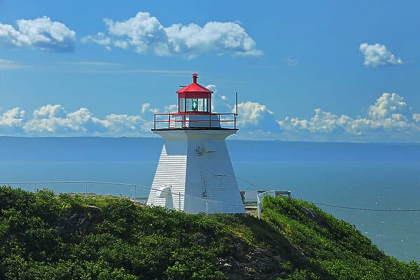 Lighthouse at entrance of Chignecto Bay Cape Enrage, New Brunswick, Canada