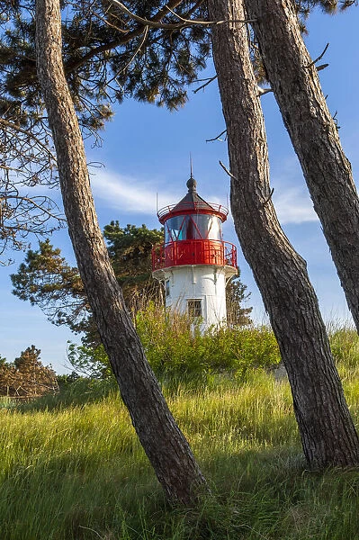 Lighthouse Gellen, Neuendorf, Hiddensee Island, Mecklenburg-Western Pomerania, Baltic Sea