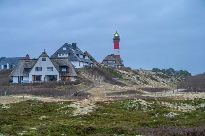 Framed Print : Lighthouse at Hornum, Sylt Island, North Frisian Islands, Schleswig Holstein, Germany