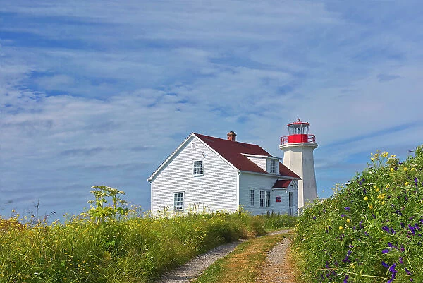 Lighthouse on Ile aux Perroquets Mingan Archipelago National Park Reserve, Quebec, Canada