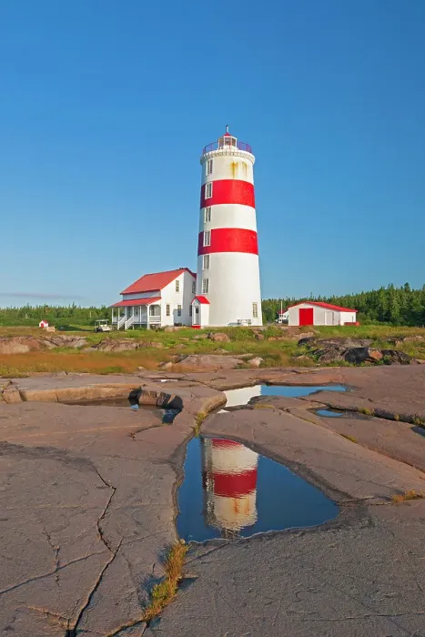 Framed Print : Lighthouse on the North Shore of the Gulf of St. Lawrence, Pointe-des-Monts, Quebec, Canada Framed Print : Lighthouse on the North Shore of the Gulf of St. Lawrence, Pointe-des-Monts, Quebec, Canada