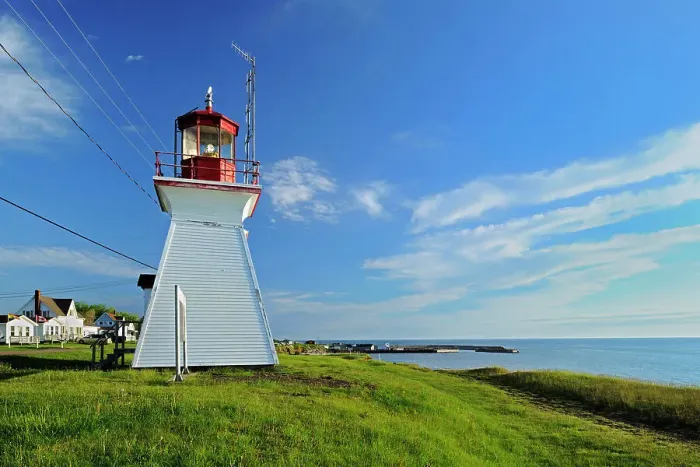 Framed Print : Lighthouse on the Northumberland Strait Cap-Lumiere, New Brunswick, Canada