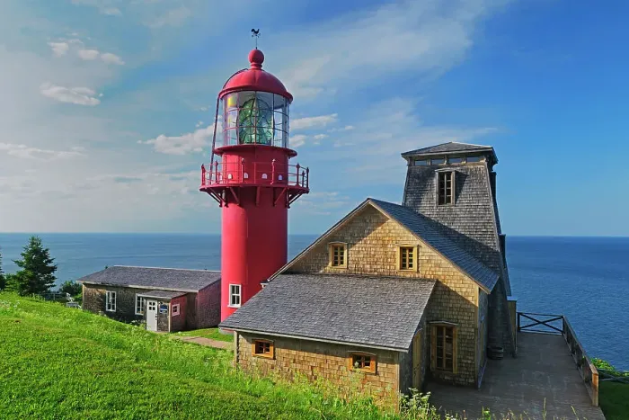 Framed Print : Lighthouse; Phare de Pointe-a-la-Renommee Pointe-a-la-Renommee Quebec, Canada