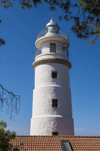 Lighthouse at Port de Soller, Serra de Tramuntana, Mallorca, Balearic Islands, Spain