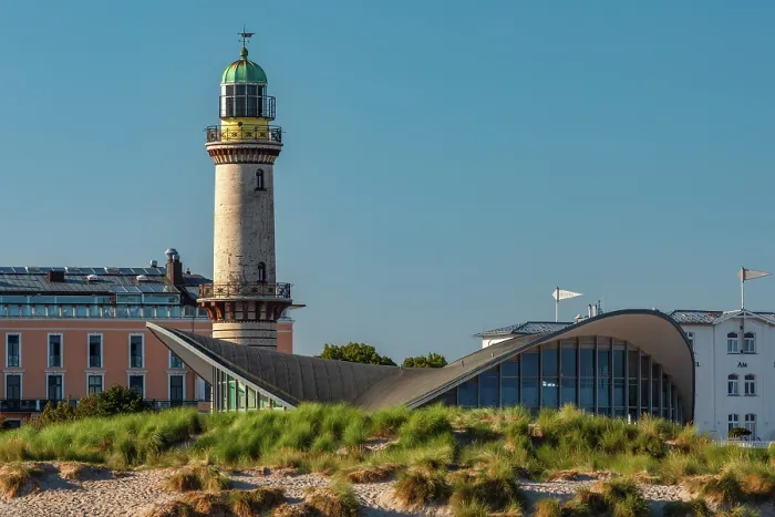 Framed Print : Lighthouse and Teepott building, Warnemunde, Baltic Sea, Mecklenburg-Western Pomerania, Germany Framed Print : Lighthouse and Teepott building, Warnemunde, Baltic Sea, Mecklenburg-Western Pomerania, Germany