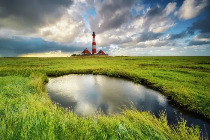 Framed Print : Lighthouse Westerhever, North Sea, North Frisia, NP Wadden Sea, Schleswig-HolsteinGermany, Europe Framed Print : Lighthouse Westerhever, North Sea, North Frisia, NP Wadden Sea, Schleswig-HolsteinGermany, Europe