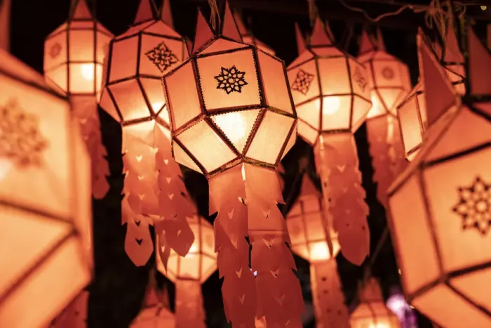 Framed Print : Lights at Loi Krathong festival, Chiang Mai, Northern Thailand, Thailand Framed Print : Lights at Loi Krathong festival, Chiang Mai, Northern Thailand, Thailand