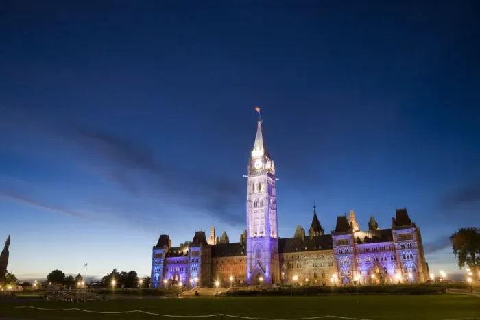 Framed Print : Lights and sound show, Parliament Hill, Ontario, Canada