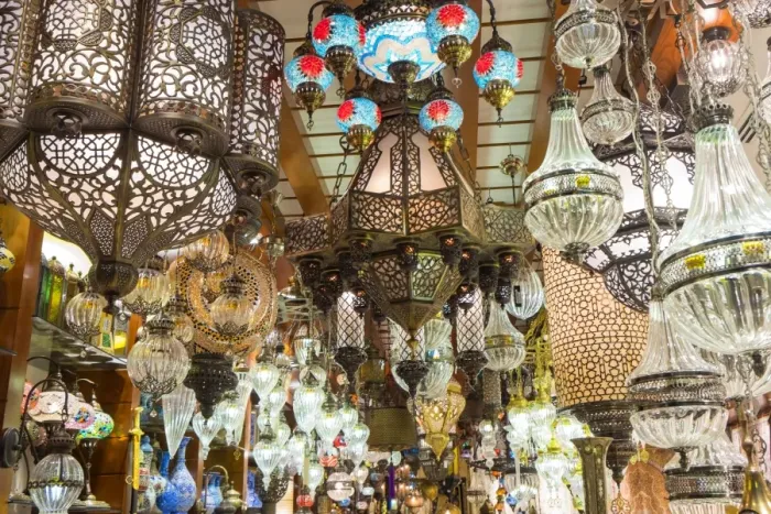 Framed Print : Lights in store, Dubai Mall, Dubai, United Arab Emirates, UAE