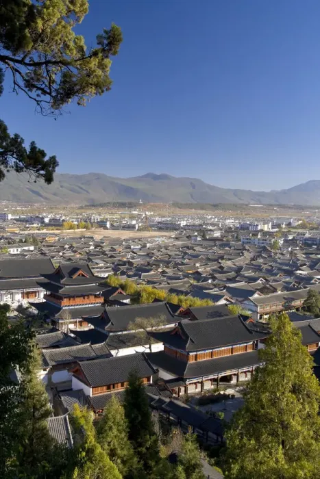 Framed Print : Lijiang Old Town and Mu Family Mansion (Mushi Shisifu), house of a former Naxi Chieftain Framed Print : Lijiang Old Town and Mu Family Mansion (Mushi Shisifu), house of a former Naxi Chieftain