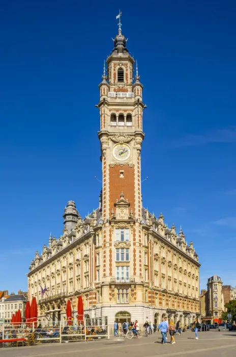 Framed Print : Lille Chamber of Commerce and Belfry, Lille, France Framed Print : Lille Chamber of Commerce and Belfry, Lille, France