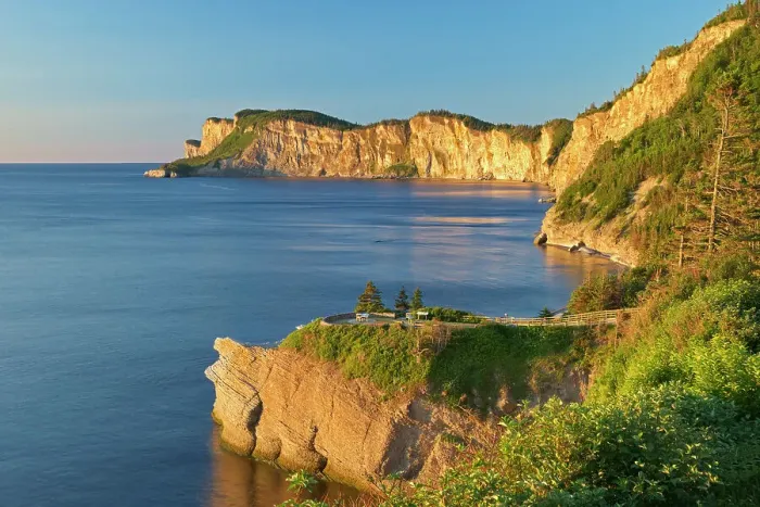 Framed Print : Limestone rcok along Cap Gaspe (background) from Cap-Bon-Ami in foreground Forillon National Park Quebec, Canada Framed Print : Limestone rcok along Cap Gaspe (background) from Cap-Bon-Ami in foreground Forillon National Park Quebec, Canada