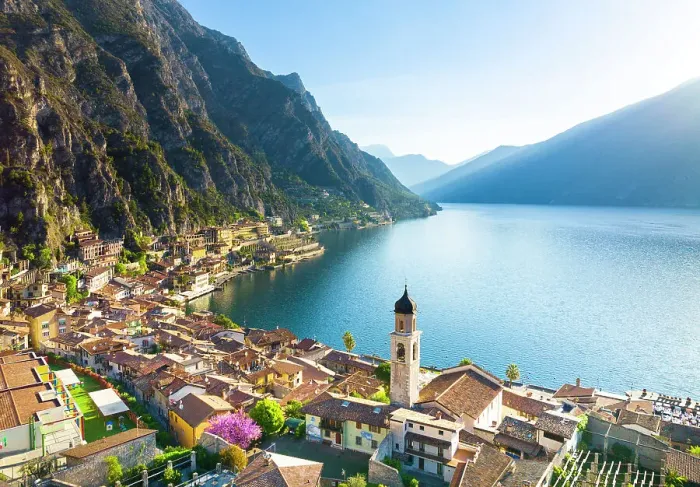 Framed Print : Limone del Garda, Lombardy, Garda Lake, Italy Framed Print : Limone del Garda, Lombardy, Garda Lake, Italy
