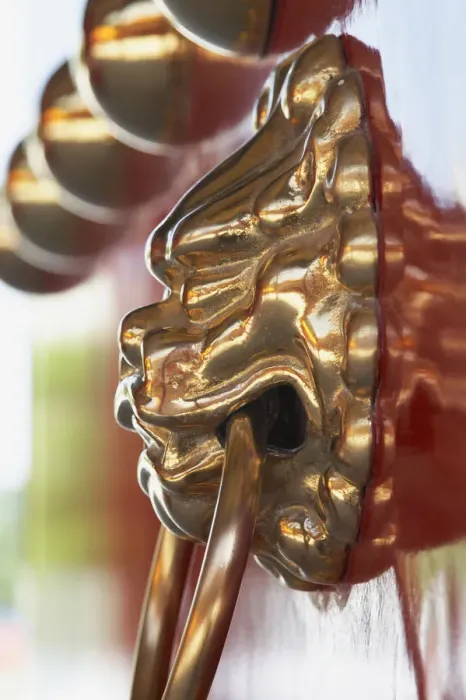Framed Print : Lion door knocker at Martyrs Shrine, Taipei, Taiwan Framed Print : Lion door knocker at Martyrs Shrine, Taipei, Taiwan