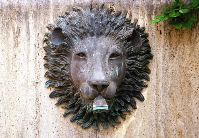 Framed Print : Lion head on a fountain, Rome, Italy Framed Print : Lion head on a fountain, Rome, Italy