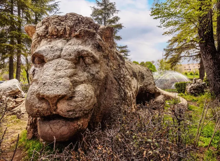 Framed Print : Lion Sculpture in Ifrane, coldest place in Africa, Middle Atlas, Fez-Meknes Region Framed Print : Lion Sculpture in Ifrane, coldest place in Africa, Middle Atlas, Fez-Meknes Region