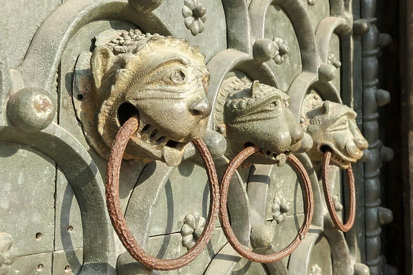 Lions Head at the main Portal of the Basilica di San Marco, Piazza San Marco