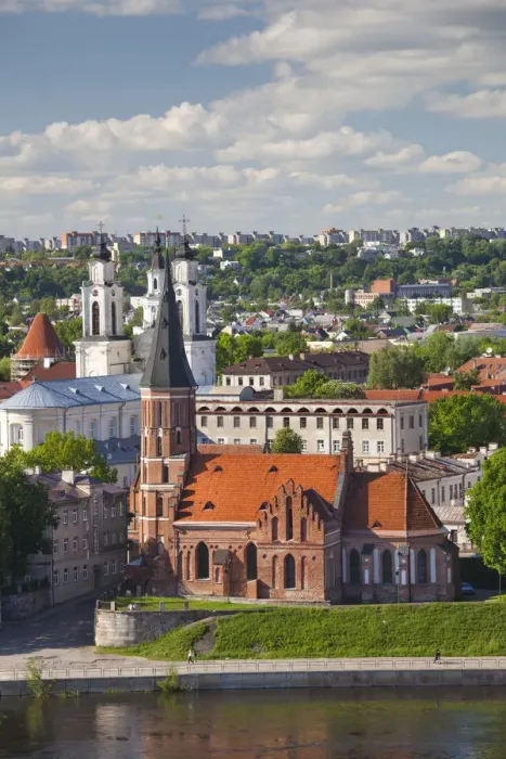 Framed Print : Lithuania, Central Lithuania, Kaunas, elevated view of Vytautas Church, late afternoon