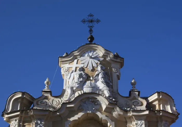 Framed Print : Lithuania, Vilnius, detail of the baroque Basilian Gate Framed Print : Lithuania, Vilnius, detail of the baroque Basilian Gate