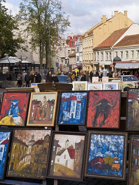 Lithuania, Vilnius, paintings for sale
