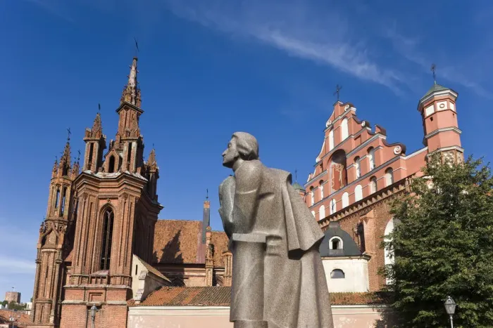 Framed Print : Lithuania, Vilnius, St. Annes Church and St. Francis and Bernardine Church