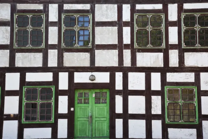 Framed Print : Lithuania, Western Lithuania, Klaipeda, Old Town, half-timbered house on Sukileliu Street Framed Print : Lithuania, Western Lithuania, Klaipeda, Old Town, half-timbered house on Sukileliu Street