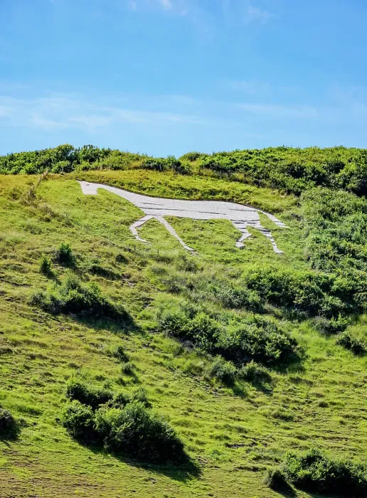 Framed Print : Litlington White Horse, Litlington, Wealden District, East Sussex, England, United Kingdom