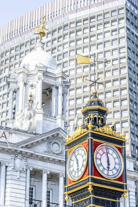 Framed Print : Little Ben Clock and Victoria Palace Theatre, Victoria, London, England, UK