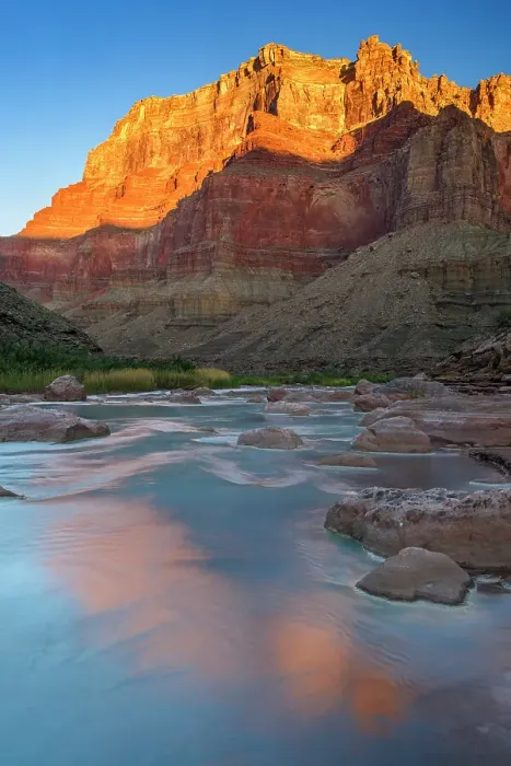 Framed Print : Little Colorado River- mineral-laden water with canyon wall reflections at dawn, Grand Canyon National Park, Arizona, USA Framed Print : Little Colorado River- mineral-laden water with canyon wall reflections at dawn, Grand Canyon National Park, Arizona, USA