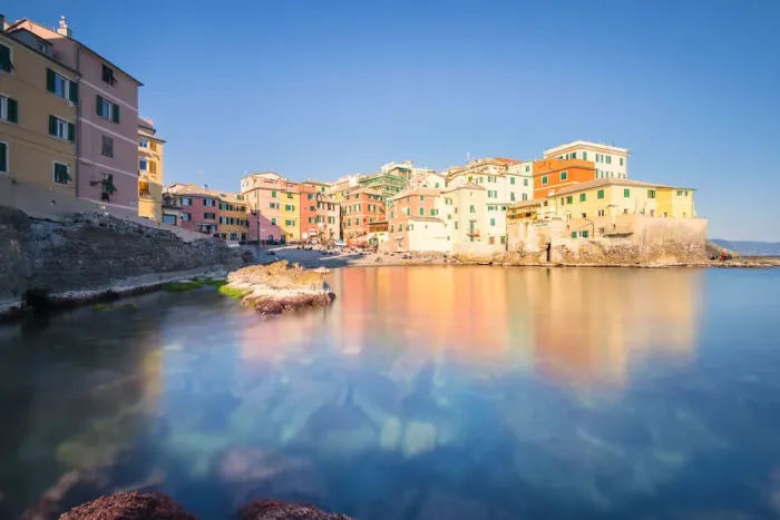 Framed Print : The little port of Boccadasse, Genoa, Liguria, Italy Framed Print : The little port of Boccadasse, Genoa, Liguria, Italy