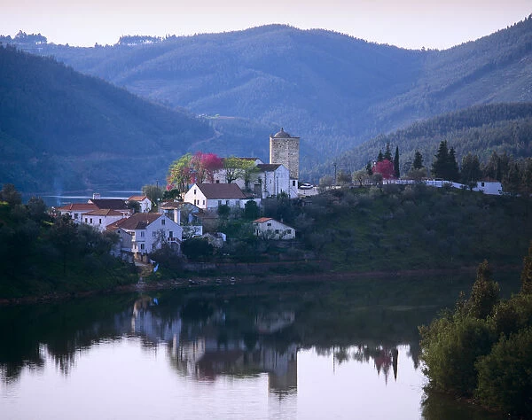 The little Templar village of Dornes on the shores of the Castelo do Bode dam, Portugal