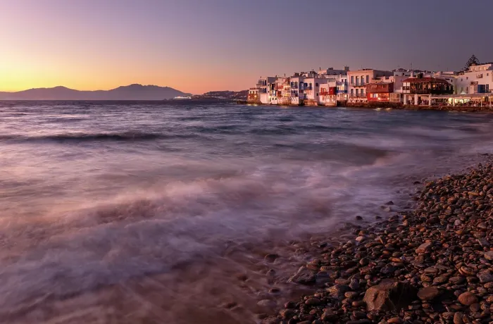 Framed Print : Little Venice at dusk, Mykonos Town, Mykonos, Cyclades Islands, Greece Framed Print : Little Venice at dusk, Mykonos Town, Mykonos, Cyclades Islands, Greece