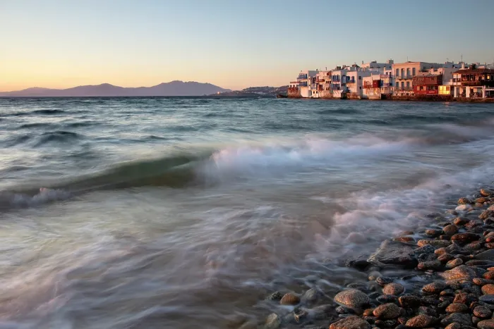 Framed Print : Little Venice at dusk, Mykonos Town, Mykonos, Cyclades Islands, Greece Framed Print : Little Venice at dusk, Mykonos Town, Mykonos, Cyclades Islands, Greece