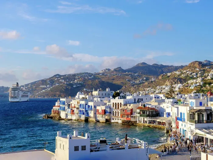 Framed Print : Little Venice, Mykonos, Cyclades Islands, Greek Islands, Greece