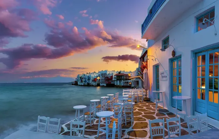 Framed Print : Little Venice, Mykonos, Cyclades Islands, Greek Islands, Greece