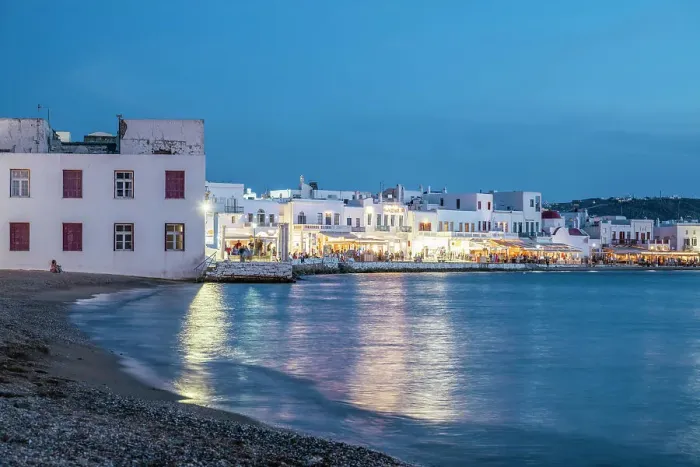 Framed Print : Little Venice at twilight, Chora (Mykonos Town), Mykonos Island, Cyclades, Greece Framed Print : Little Venice at twilight, Chora (Mykonos Town), Mykonos Island, Cyclades, Greece