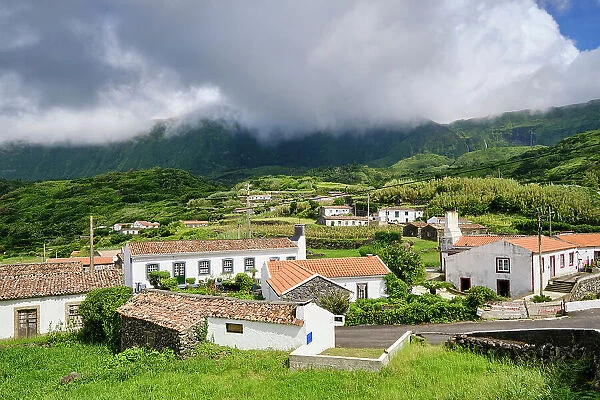The little village of Fajazinha. The westernmost location in Europe. Flores, Azores islands, Portugal