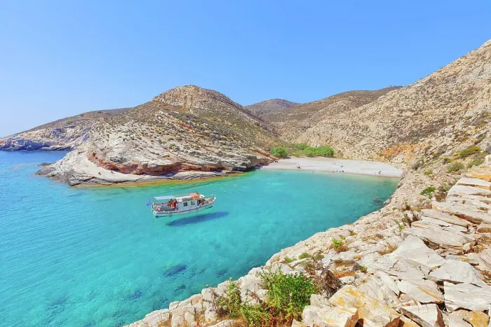 Framed Print : Livadaki beach, Folegandros Island, Cyclades Islands, Greece