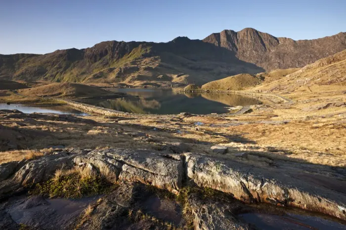 Framed Print : Llyn Llydaw in Snowdonia National Park, Wales, UK. Spring