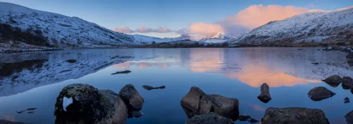 Framed Print : Llynnau Mymbyr Reflections, Snowdonia National Park, Gwynedd, Wales