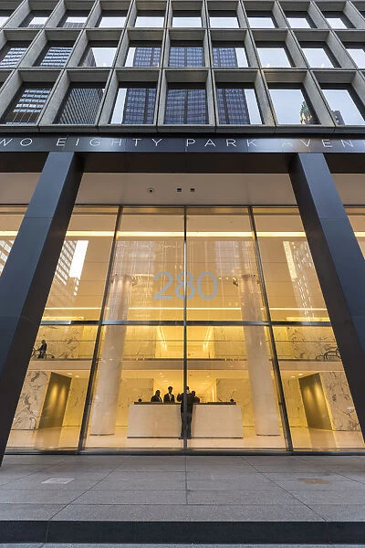 Lobby of office building on Park Avenue, Manhattan, New York City, New York, USA