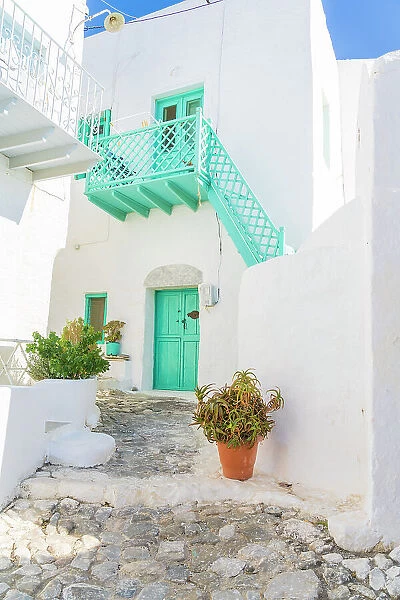 Local architecture in Chora, Astypalaia, Dodecanese, Greek Islands, Greece