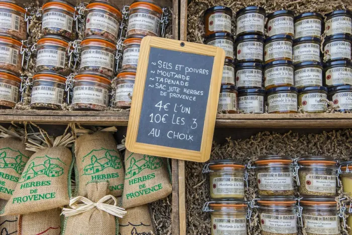 Framed Print : Local food specialities on sale in a gastronomy shop, L Isle-sur-la-Sorgue Framed Print : Local food specialities on sale in a gastronomy shop, L Isle-sur-la-Sorgue