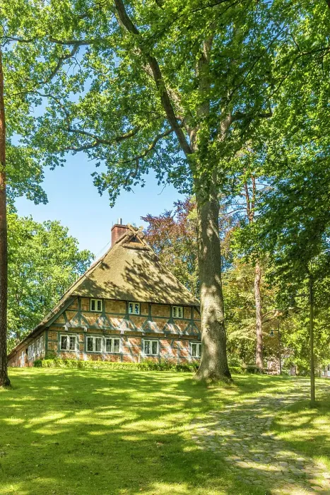 Framed Print : Local history house in a historic half-timbered house in the village of Jesteburg, Luneburg Heath, Lower Saxony, Germany Framed Print : Local history house in a historic half-timbered house in the village of Jesteburg, Luneburg Heath, Lower Saxony, Germany