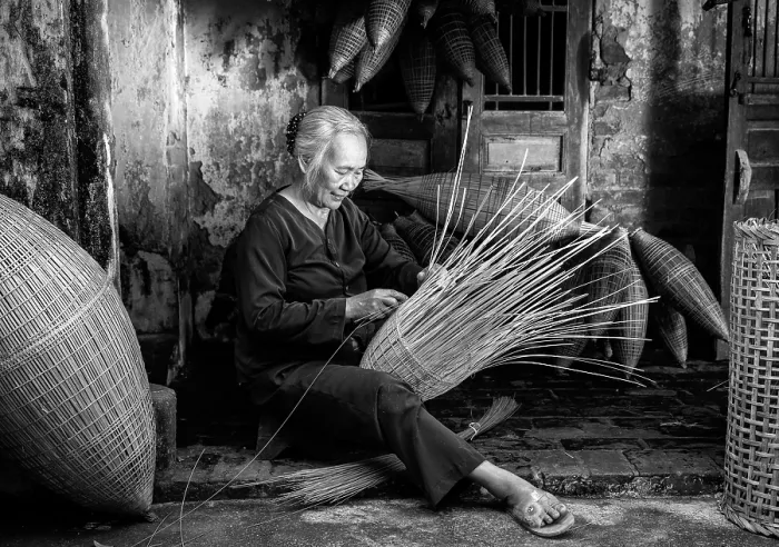 Framed Print : Local woman making traditional bamboo fish traps, Thu Sy Village, near Hanoi, Vietnam, Southeast Asia Framed Print : Local woman making traditional bamboo fish traps, Thu Sy Village, near Hanoi, Vietnam, Southeast Asia