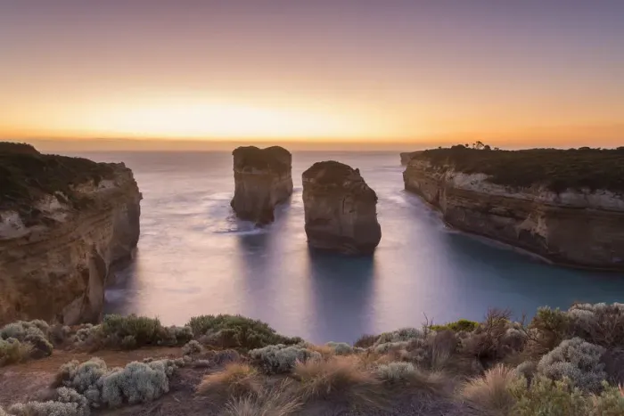 Framed Print : Loch Ard Gorge at sunset, Port Campbell National Park, Great Ocean Road, Victoria