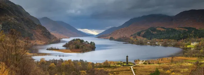 Framed Print : Loch Shiel in Autumn, Glenfinnan, Highlands, Scotland Framed Print : Loch Shiel in Autumn, Glenfinnan, Highlands, Scotland